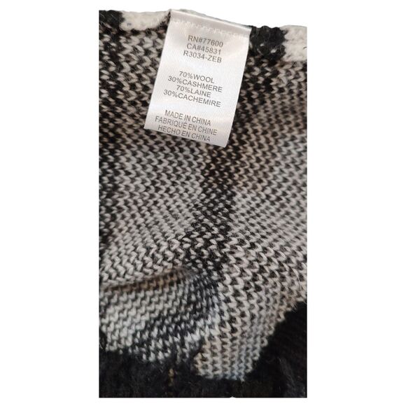 Designer Zebra Fringed Cashmere Wool Blend Free People Sandrine Rose SM Sweater - Picture 11 of 13